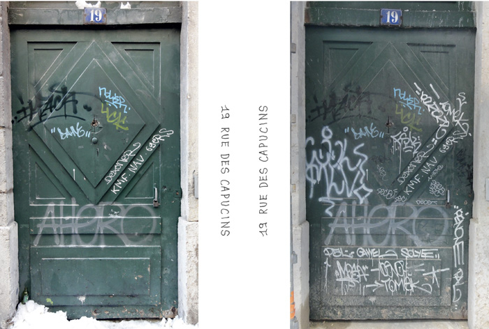 Jean Charles Couderc _ Unavida Familia _ Lyon _ Dessin _ Porte _ Graffiti _ 69ml